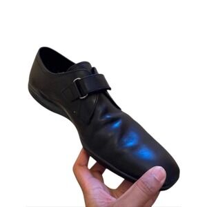 Prada Linea Rossa 4P1909 Luxury Leather Hook Loop Strap Shoes Men Sz US 8.5-9